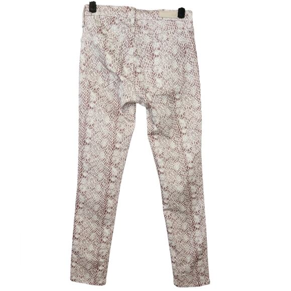 AG Adriano Goldschmied Denim Prima Mid Rise Ankle Snake print Jeans 24 - Picture 7 of 9